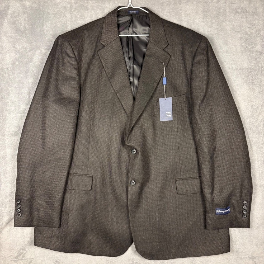 Meeting Street Mens Charcoal Solid Comfort Fit Sportcoat Blazer 50 Regular 7480